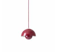 TPWEWRX 12W Nordic Modern Macaroon Pendant Light Living Room Bedroom Art Deco Ceiling Hanging Light Kitchen Island Chandelier Pendant Lighting Fixtures (Red 2,23cm)