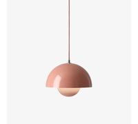TPWEWRX 12W Nordic Modern Macaroon Pendant Light Living Room Bedroom Art Deco Ceiling Hanging Light Kitchen Island Chandelier Pendant Lighting Fixtures (Pink,23cm)
