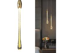 TPWEWRX 3W LED Modern Pendant Light Fixtures Creative Water Drop Shape Ceiling Hanging Light Art Deco Pendant Lighting Chandelier for Living Room Bedroom Stairwell (B)