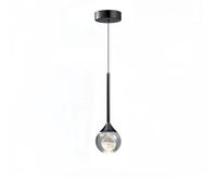 TPWEWRX Modern Pendant Light Art Deco Moon Ceiling Hanging Light Bedroom Reading Pendant Lighting Fixtures for Living Room (Black)