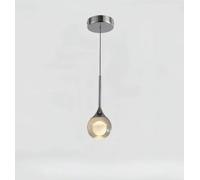 TPWEWRX Modern Pendant Light Art Deco Moon Ceiling Hanging Light Bedroom Reading Pendant Lighting Fixtures for Living Room (Silver)