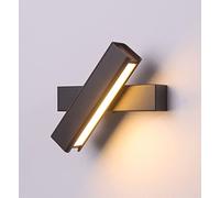TPWEWRX Modern Wall Lamp 8W LED Bedroom Wall Light 350° Rotating Adjustable Indoor Wall Lights Simple Wall Sconce Lamps Lighting Fixture for Living Room Backdrop (Black,Warm Light)