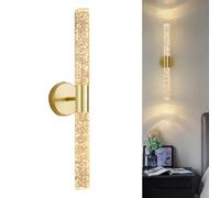 TPWEWRX Nordic Modern Wall Sconce Bedside Simple Acrylic Wall Light Lighting Fixtures Living Room Bedroom Wall Lamp Hallway Wall Lights (Gold,Warm Light)