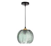 TPWEWRX Vintage Glass Pendant Light Green Glass Decorate Hanging Lights Pumpkin Creative Pumpkin Lampshade Pendant Lights Ceiling Lighting Chandelier for Living Room Bedroom Restaurant (20cm)