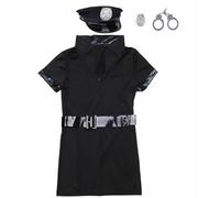 TPXIHAD 7-Piece Stylized Police Uniform Kit for Women - Complete Fancy Dress Set with Hat, Belt, Handcuffs & Accessories for Role-Play and Themed Events (XL)