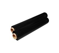 TPZ Multi Use Strong Cling Film | Tear Resistant, Water & Moisture Proof Stretch Wrap | Easy to Use Pallet Wrap 400mm x 250m | Black, 2 Rolls