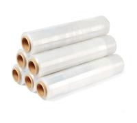 TPZ | Multi Use Strong Pallet Wrap Cling Film | Tear Resistant | Water & Moisture Proof | Easy to Use Pallet Wrap 400mm x 250m (Clear, 6 Rolls)