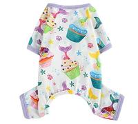 TPZFIY Pet Shirts for Dogs Cute Adorable Cupcake Print Puppy Jumpsuit (Purple, XL)