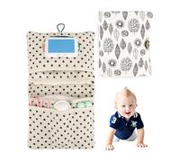 TPZORJX 1 Piece Baby Nappy Bag, Portable Storage Bag, Cosmetic Bag, 2 in 1 Nappy Bag, Travel Mum Nappy Cream Wipes Baby Storage Bag (Leaf)
