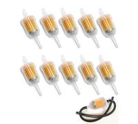 TPZORJX 10 pieces fuel filter, universal petrol filter, fuel filter, 6 mm, 8 mm, motorcycle gas fuel filter, liquid filter, petrol filter for lawnmower, car, motorcycle, scooter, moped, diesel moped