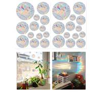 TPZORJX 26 Round Prism Window Stickers, Suncatcher Stickers, Electrostatic Adsorption, Rainbow Prism, Bird Protection for Glass Panels Against Collision