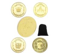 TPZORJX 4 Pcs Tooth Fairy Coins, Girls Gifts, Tooth Fairy Gifts for Kids, Teeth Fairy Gifts, Kids Gifts(Gift Box, Dinosaur, Deer, Crown)