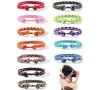 TPZORJX Pack of 12 Puppy Collars, 12-20 cm Puppy ID Collars, Puppy Collars for Breeders, Adjustable Soft Puppy Collars for Puppy Collars, Newborn Puppies, Kittens