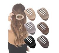 TPZORJX Pack of 6 Hair Clips for Women, Lightweight Non-Slip Hair Clips, French Hair Clips, Flat Secure Hold Inner Teeth Hair Claws, Strong Hold Side Hair Clips