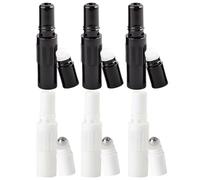 TPZORJX Pack of 6 Steel Ball Smelling Pens for Essential Oils, Good Hygroscopicity Nasal Inhaler Pen, Smelling Sticks with Wick, Refillable Inhaler Stick (3 Black, 3 White)