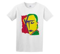 TqaSerHqs XTC Design Cotton Letter Evil Chest Trend Round Neck T-Shirt White M