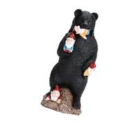 Tqcplfdiddo 1Pc Black Bear Gnome Statue Garden Figurine Outdoor Decoration for Home Detailed Craftsmanship for Use Fun Gnome Garden Ornament
