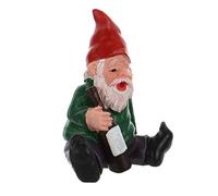 Tqcplfdiddo 1pc Creative Resin Gnome Statue Fun Garden Ornament for Outdoor Decor Miniature Dwarf Figurine Cartoon Design for Lawn Porch and Home Decoration
