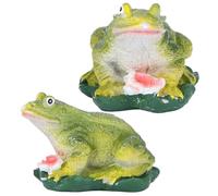 Tqcplfdiddo 1set Micro Landscape Animal Figurines Adorable Frog Decorations for Garden and Desktop Decor Creative Animal Shape Adornments for Mini Gardens and Outdoor Spaces 2pcs