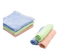Tqcplfdiddo 4Pcs Bamboo Face Cloth, Soft Flannel Face Cloth, 25 * 25CM Reusable Soft Bamboo Wash Cloths for Babies, Flannels Wash Cloth Face Towels for Adults Kids Sports Beatuty