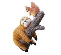 Tqcplfdiddo Adorable Sloth and Squirrel Statue Resin Animal Figurine Unique Outdoor Garden Decor for Courtyards and present Giving and Inviting Presee