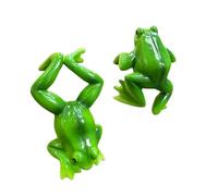 Tqcplfdiddo Animal Garden Ornaments Outdoor Frog Sculpture Statue Funny Resin Frog, Figurine Froggy Yoga Pose Mascot Frogs Collectible Animals Resin Crafts for Home Bathroom Garden (Green, 10x7cm)
