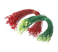Tqcplfdiddo Christmas Ornament Hooks, 100 Pcs LED String Light Hanging Cable Holiday Decor Gift Tag Hanger with Snap Lock for Valentine's Halloween, Red, Green