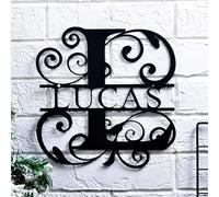 Tqcplfdiddo Custom Metal Signs,Family Name Sign,Last Name Signs,Split Letter Wall Art,Home Decor,Personalized Gifts,Outdoor Wall Decor,Monogram Letter,Birthday Gift