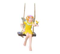 Tqcplfdiddo Flower Fairy Swing Statue Simulation Fairy Figurine for Outdoor Garden Decor Tree Hanging Sculpture for Patio and Decoration