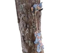 Tqcplfdiddo Garden Gnome Climbing Rope - Resin Nwarf Climber Figure, Rope Statue for Wall or Tree, Garden Yard Ornament | Hanging Gnome Decoration with Funny Pose for Full Decor