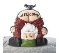 Tqcplfdiddo Garden Gnome, Garden Gnome Statue, Welcome Garden Gnome Ornaments, Funny Garden Gnome, Resin Gnome Crafts for Lawn Ornaments, Home Decorations