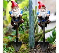 Tqcplfdiddo Garden Gnomes Decorations for Yard, Funny Outdoor Statue Gift, Naughty Knome Standing on A Shovel, Home Sculptures