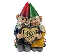 Tqcplfdiddo Gnomes Figurines - Resin Funny Resin Couple Tomte Garden Figurines for - Garden Decor for Patio, Balcony, Yard, Home Ornament for Wedding Gift