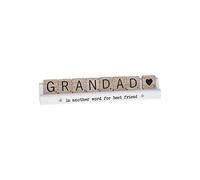 Tqcplfdiddo Grandad My Best Friend Wooden Scrabble Table Plaque Gift 310253