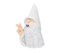 Tqcplfdiddo Naughty Garden Gnome Statue Creative Resin Gnome Figurine with White Hat Fun Outdoor Ornament for Lawn Patio Decor for Home and Garden