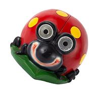 Tqcplfdiddo Solar Garden Ladybug Figurine Water Resistant Outdoor Statue Decorative Solar Lights for Lawn Automatic Dusk to Dawn Illumination