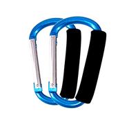 Tqcplfdiddo Stroller Hooks by Baby,2 pcs Carabiner Stroller Hook Organizer for Hanging Purses, Diaper Bag, Shopping Bags. Clip Fits Single/Twin Travel Systems, Car Seats and Joggers(Sky Blue)