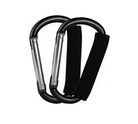 Tqcplfdiddo Stroller Hooks by Baby,2 pcs Carabiner Stroller Hook Organizer for Hanging Purses, Diaper Bag, Shopping Bags. Clip Fits Single/Twin Travel Systems, Car Seats and Joggers (Black)
