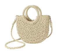 Tqcplfdiddo Womens Straw Beach Bag Woven Crossbody Shoulder Bags Top Handle Satchel Handbag Purse for Summer