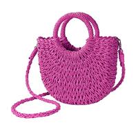 Tqcplfdiddo Womens Straw Beach Bag Woven Crossbody Shoulder Bags Top Handle Satchel Handbag Purse for Summer