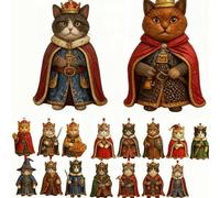 TQEBWUS Cat Christmas Countdown Calendar, 24 Days 2D Acrylic Cat Christmas Tree Decoration Ornaments, Christmas Countdown Calendar for Cat Lovers, Christmas Tree Decorations for Cat Lovers