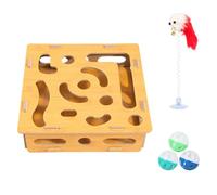 TQEBWUS Cat Puzzle Toy, Kitten Fishing Rod Toy, Kitten Training Accessories Against Boredom, for Energy Reduction, Exercise and Daily Play, Daily Play in the Living Room, Bedroom