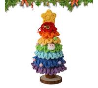 TQEBWUS Christmas Tree,7-Layer Handmade Crochet Gradient Colorful Tree - Ornaments Mini for Holiday Carnival Party Office Fireplace Indoor Apartment Home Car Porch