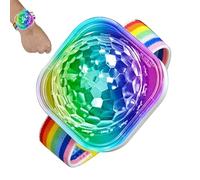 TQEBWUS Disco Wristband Kids - Disco Ball Light - Rechargeable Bracelet Strobe Light, Sound Activated Disco Light Watch with Night Light, Portable Colorful Flashing Atmosphere Lights (5x3.5cm)