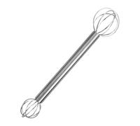 TQEBWUS Hand Whisk | Stainless Steel Double-Head Miso Paste Stirrer - Japanese Food Grade Blender Whisker for Egg Batters Sauce Soup Stirring Cooking Baking Cocktail Bar Kitchen Home Salad