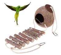 TQEBWUS Hanging Bird Nest,Natural Bird Hide Can Store Food And Provide Warmth For Pets - Natural Bird Hide Made Of Natural Fiber, Eco-friendly For Parrots, Parakeets, Finch, Hamsters, Rats
