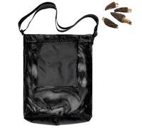 TQEBWUS Mushroom Picking Bag - Mesh Mushroom Gathering Bag with Adjustable Strap - Portable Foldable Storage Pouch for Jungle Farm Berry Garden Hunting Fruit Collection