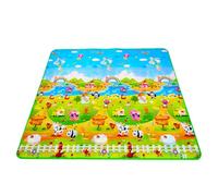 TQEBWUS Play Mat, Soft Floor Mat for, Soft Foam, Double-Sided Cushioned Portable Play with Fold-Up Sides, Non Slip Crawling & Playing for Kids and, 71x79 Inch