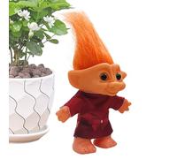 TQEBWUS Troll Doll, Retro Christmas Troll Dolls with Lucky Symbol, Decorative Desk Figure, Holiday Decoration, Collectable Retro Shelf Figures for Children, Collectors, Kids, Adults