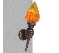 TQEBWUS Vintage Wall Scone Light with Flame - Retro Industrial Style Flame Wall Lamp,Torch Mount Lamp Classical Flammig Industrielook Light Metal